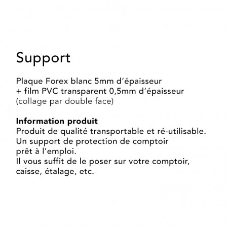 Protection de comptoir en Forex et plexiglass