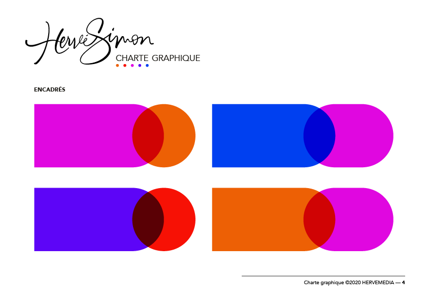 Éléments graphiques géométriques, réalisés par 4-colors à Lyon